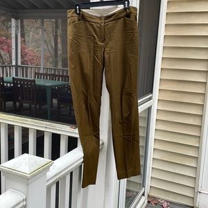 Olive green wool blend pants